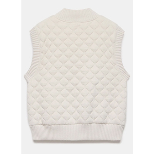 Mint Velvet Cream Quilted Cotton Blend Gilet